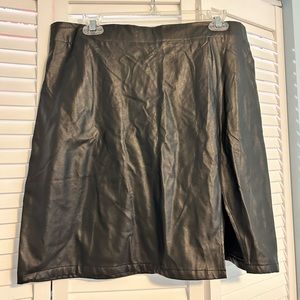 Faux Leather Skirt